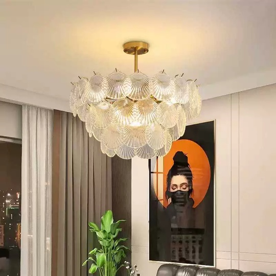 Люстра подвесная, медный, стекло, LUMINOUS 60*37, металл, E14.