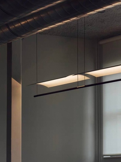 Люстра черная, белая Avelor, металл, 118*13 см, светодиодная, LED