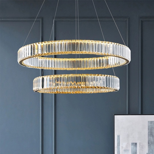 Люстра подвесная, золото, кристалл, CASPER 80*60 металл, E14.