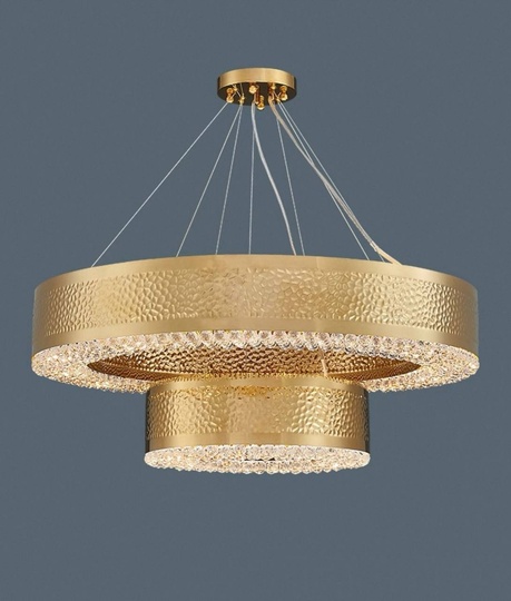 Светильник подвесной золотой Orriva, металл, трос 65 см, 80*45 см, Е14