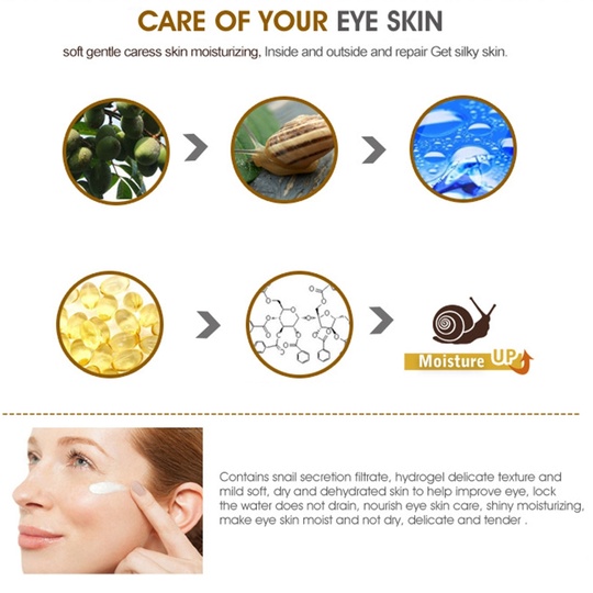 Увлажняющий крем для кожи вокруг глаз на основе муцина улитки Images Snail