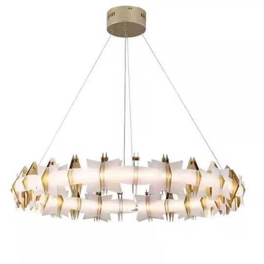 Светильник подвесной медный Elymbriah, металл, трос 100 см, 60*13 см,  LED