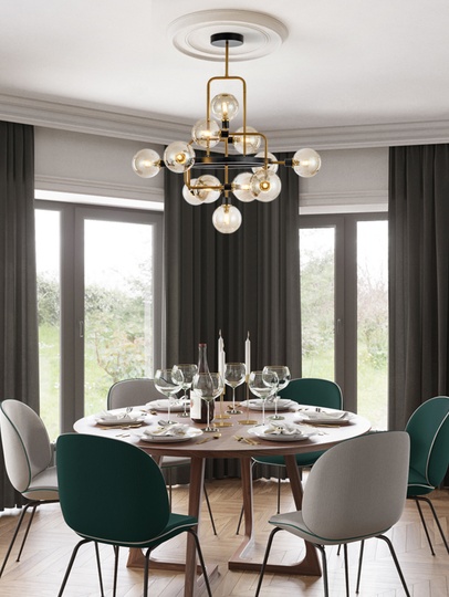 Подвесной светильник MAI HE MAI золотой. 78 см. Mercury - топ светильник, G9, 20 Вт