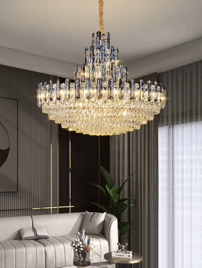 Люстра подвесная ERIS 78*68 золото, кристалл, металл, Е14.