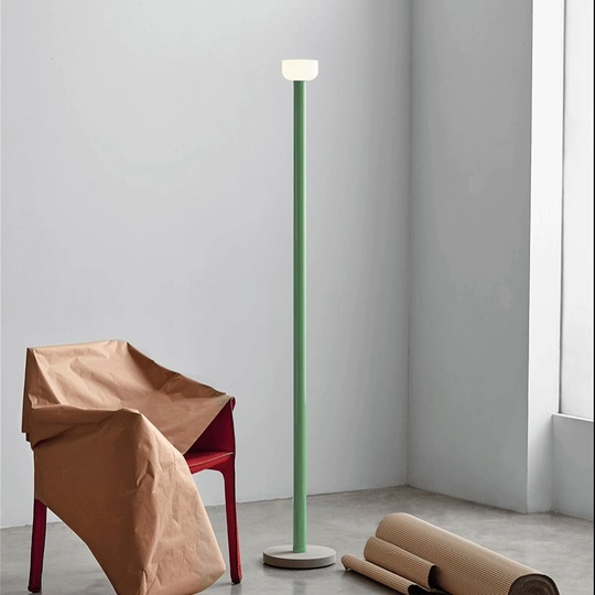 Торшер зеленый Elevith, 25*178 см, LED, мрамор металл, 10 Вт