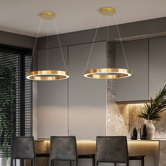 Люстра подвесная, медь, ПММА, CHARLEY 60*5 металл, LED.