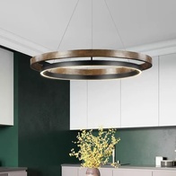 Светильник подвесной черный, коричневый Elyxen, металл, 80*95 см, LED