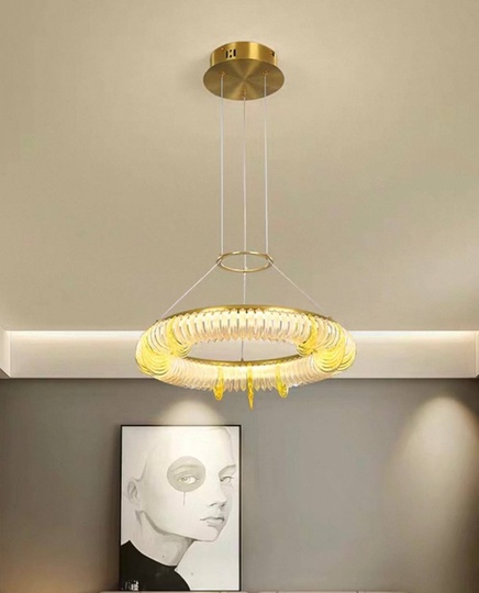 Люстра медная Elyvrin, металл, 45*12 см, светодиодная, LED