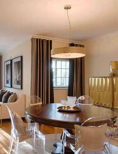 Люстра золотая Aurivex, металл, 60*16 см, подвесная, Е14