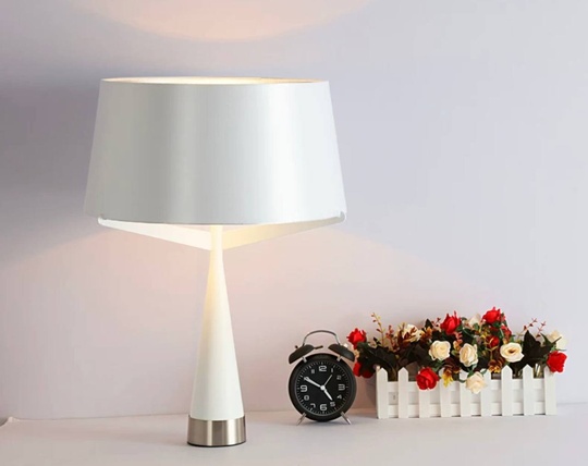 Настольная лампа AUSTEN 24*40, белый, металл, Е27.