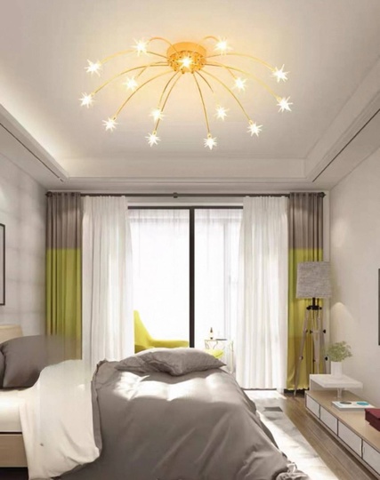 Люстра золотая Altreve, металл, стекло, 60*18 см, G4