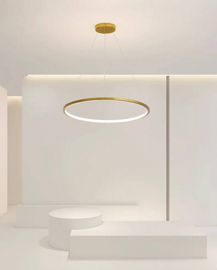 Люстра подвесная, медь, ПММА, WILLOW 100*2 металл, LED.