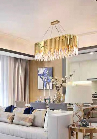 Люстра подвесная, медный, кристалл, DANA 90*32, металл, E14.