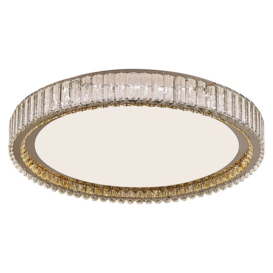 Потолочный светильник, хром, кристалл, GRACE 60*13 металл, LED.