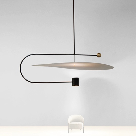 Светильник подвесной, черный, Orvexa, металл, 53*29 см, LED