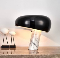 Настольная лампа GLAM 28*26, черный, белый, мрамор