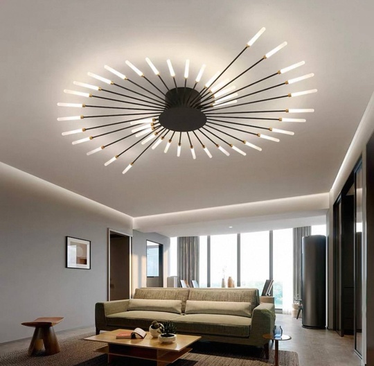 Люстры черная Elyzorn, металл, 80*7 см, светодиодная, LED