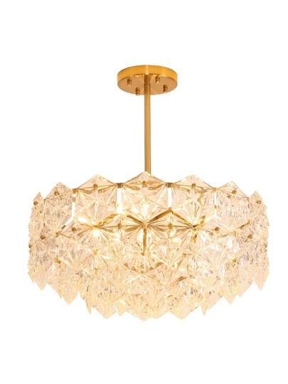 Люстра подвесная, медь, стекло, AZER 43*30, металл, Е14.