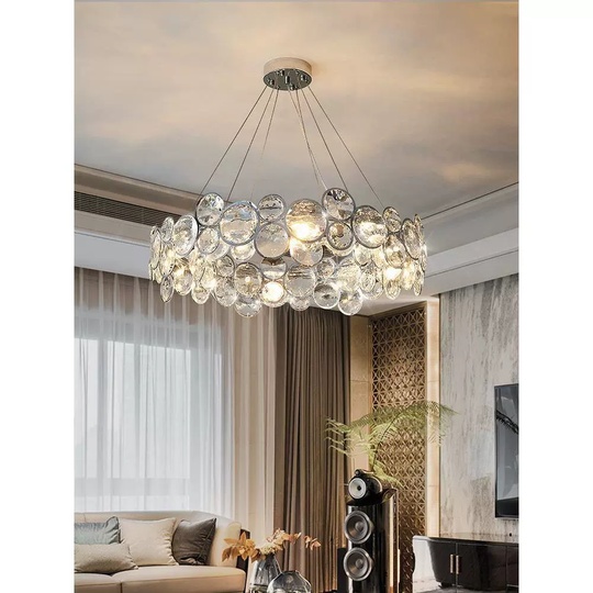 Люстра серебряная Evrynt, металл, 100*20 см, светодиодная, E14