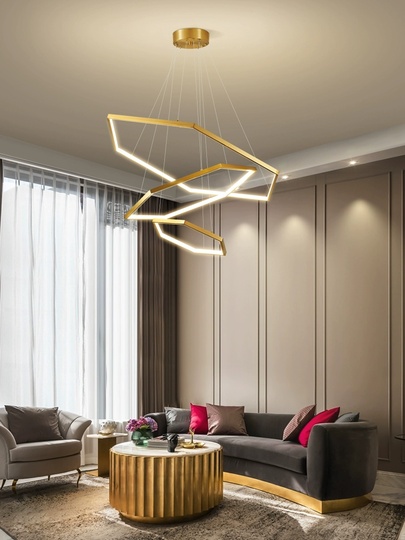 Люстра подвесная, медь, ПММА, BISCUIT 60*80*100 металл, LED.