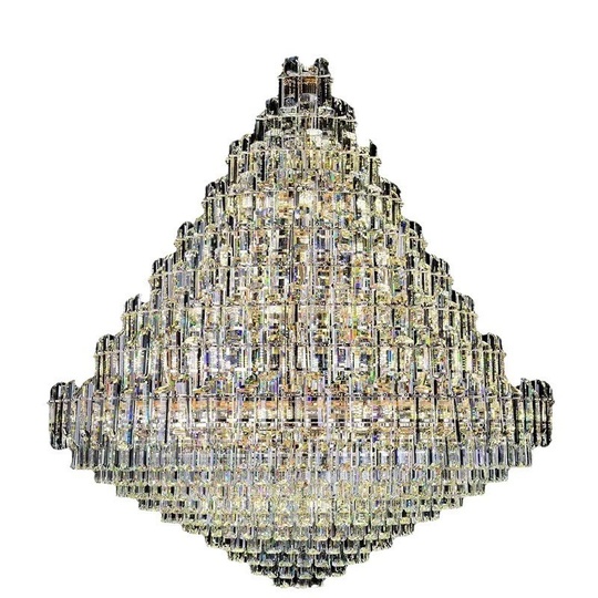 Люстра подвесная, золото, кристалл, QANTAS  100*138 металл, E14.