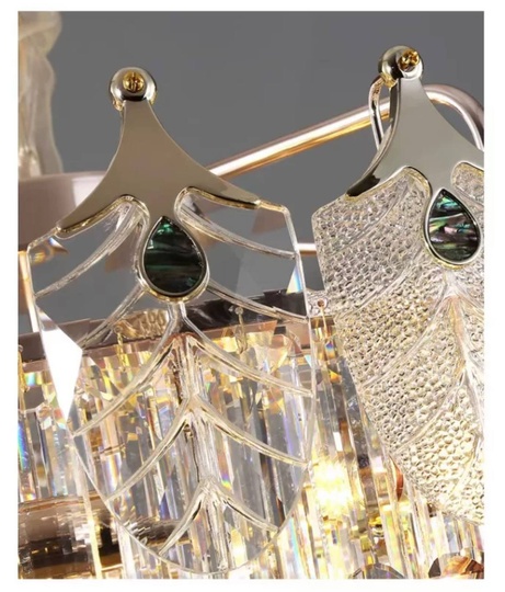 Подвесной светильник IBRAHIM 80*20, золотой, стекло, Е14.