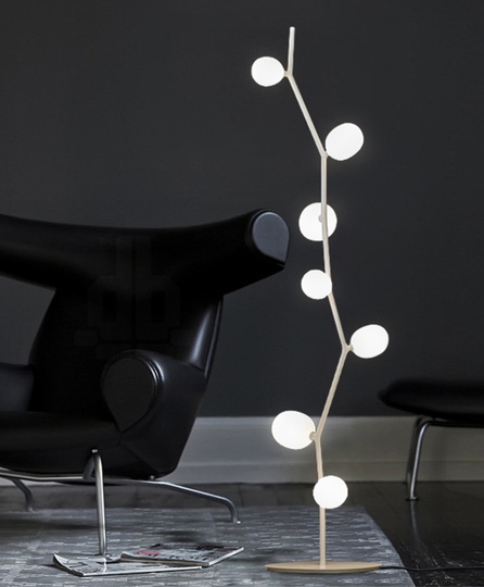 Торшер белый Oscar, 2 м, 49*183 см, светодиодный, G9, металл, стекло, современный