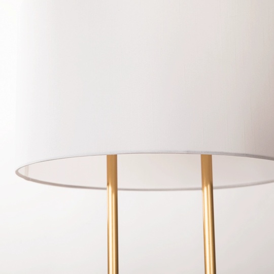 Торшер белый золото Aerivix, 45*165 см, LED, Е27, мрамор, 14 Вт