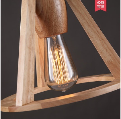 Дизайнерский светильник деревянный 25*30 см, led, e14, дерево, стекло, Китай
