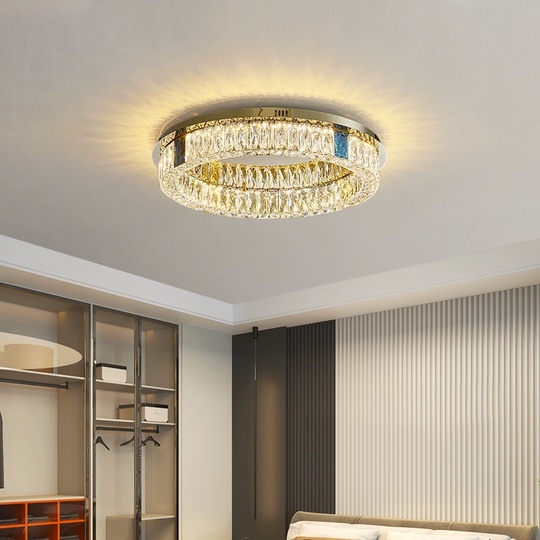 Потолочный светильник, золото, хрусталь, AMELLI 50*13 металл, LED.