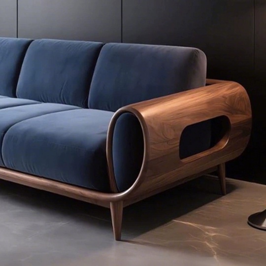 Прямой диван Jessica темный орех, ткань, 240*85*80 см