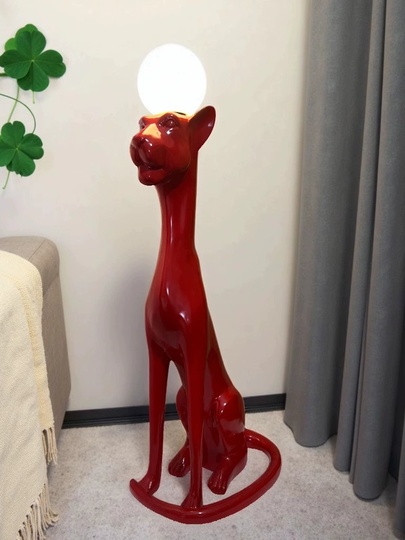 Торшер красный леопард Altrivo, 60*40*140 см, LED, Е14, смола, стекловолокно, 8 Вт