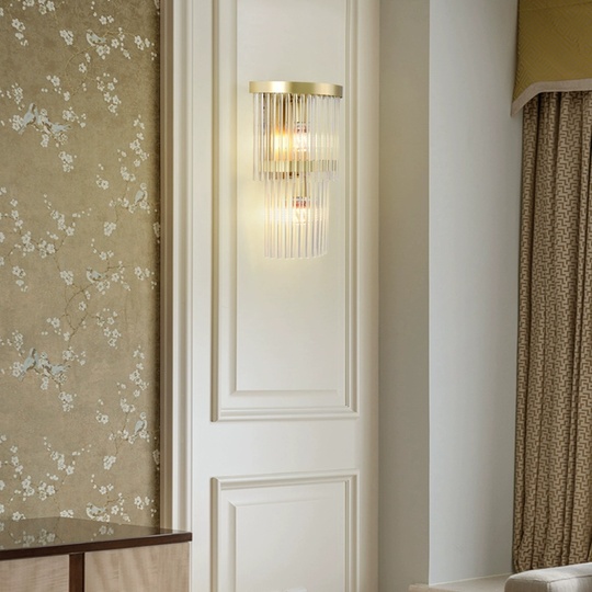 Настенный светильник JIMMY, бра 25*43, золотой, металл, Е14.