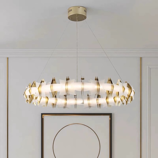 Светильник подвесной медный Elymbriah, металл, трос 100 см, 40*13 см,  LED