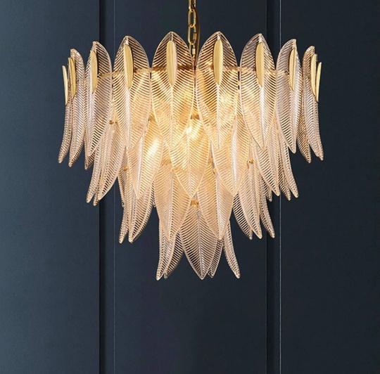 Люстра подвесная, медный, кристалл, BELLE 60*54, металл, E14.