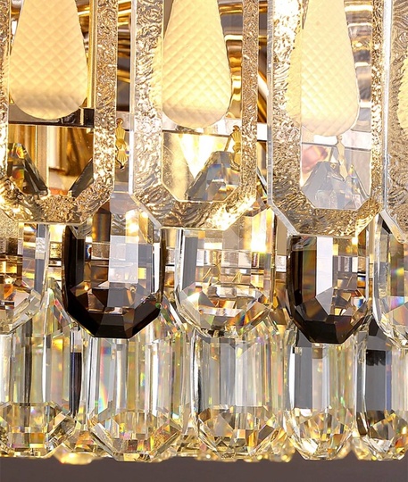 Люстра подвесная BEGUM 85*28 золото, стекло, металл, Е14.