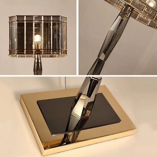 Настольная лампа ENTARIO 34*54  жемчужно-коричневый, металл.