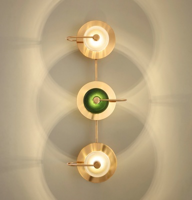 Настенный светильник (Бра) Pancake Triple Wall, золотая бронза, 92*35, светодиодный, LED, 21 Вт