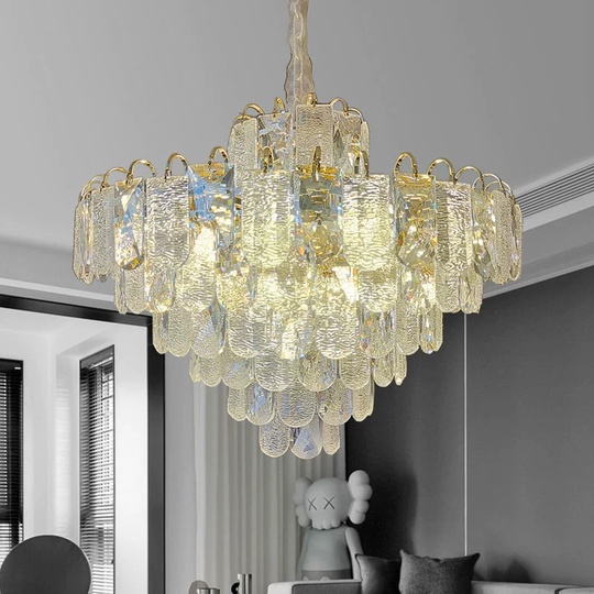 Люстра подвесная, золото, хрусталь, THOMAS 100*72 металл, E14.