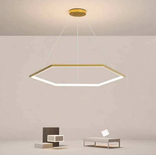 Люстра подвесная, медь, ПММА, OREO 120*120 металл, LED.