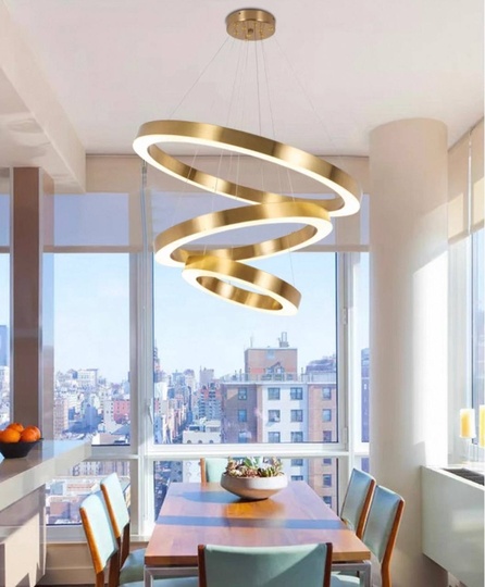 Люстра подвесная, медь, ПММА, IRON 40*60*80 металл, LED.