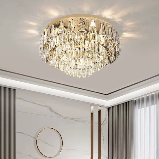 Потолочный светильник, медь, хрусталь, FLORINE 100*42 металл, E14.