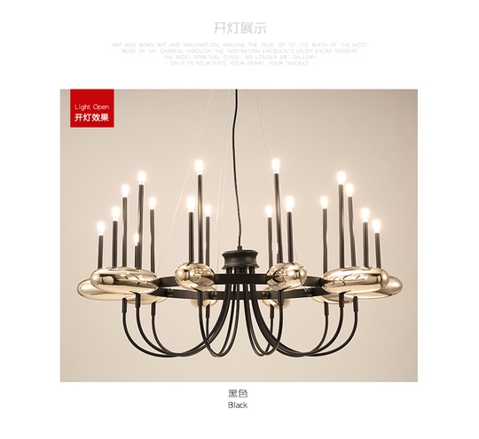 Дизайнерские светильники китай 75*40 см, лампа накаливания, железо, сплав