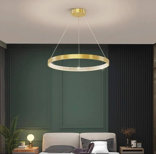 Люстра подвесная, медь, ПММА, NALA 60*4 металл, LED.