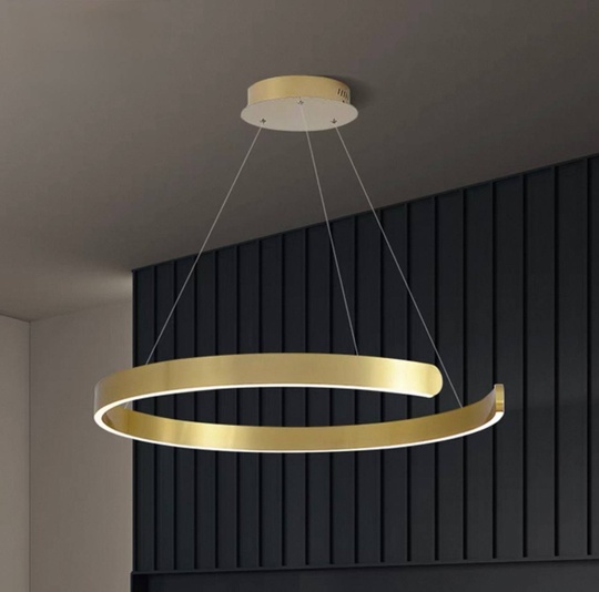 Люстра подвесная, медь, ПММА, PENNY 80*5 металл, LED.