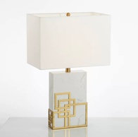 Настольная лампа DIADEM 38*55, белый, камень, металл