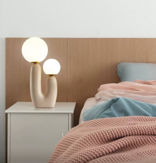 Настольная лампа NOVA 28*48, розовый, смола