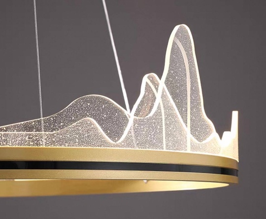 Люстра подвесная, медь, ПММА, CHAD 80*20, металл, LED