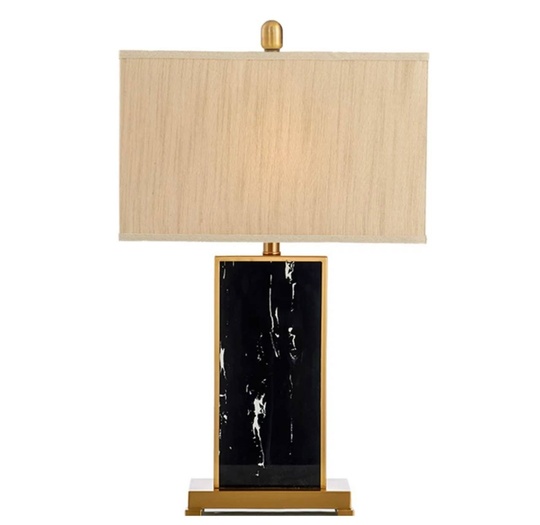 Настольная лампа ASNET 42*78, черный мрамор
