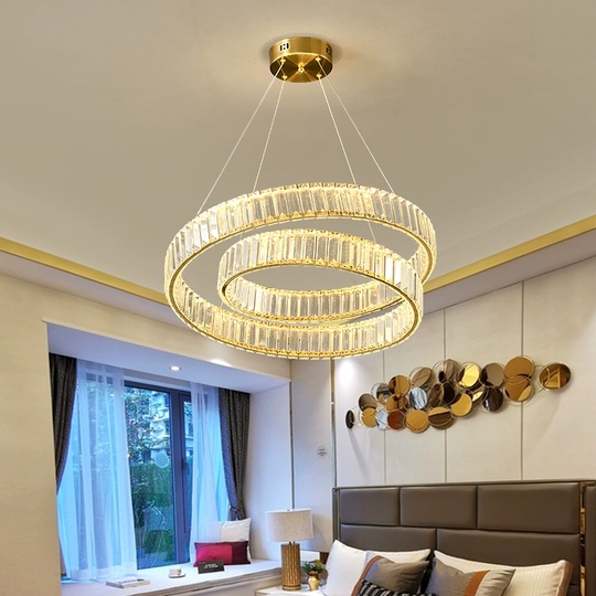 Люстра подвесная, медный, кристалл, AYSEL 80*20, металл, LED.